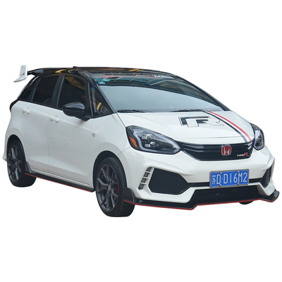 2018-2021 Honda Fit ألياف الكربون الجبهة ممتص الصدمات الشفاه الحرس كيت 3 قطعة